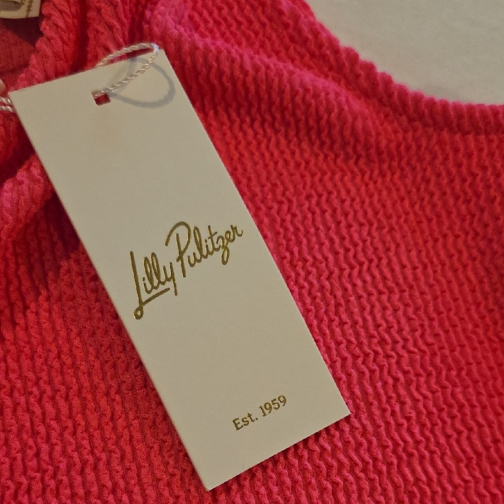 Lilly Pulitzer Vibrant Pink V-Neck Midi Dress - Picture 6 of 11